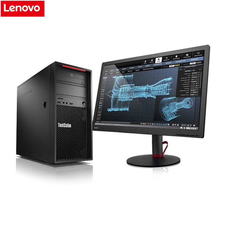 联想/ Lenovo 30B3000YCN 工作站 台式计算机 23.8英寸显示器(E5 8G 1T 4G独显 黑)