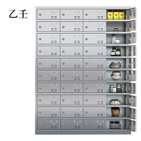 乙壬201不锈钢食堂带锁餐具柜40门餐盘柜钥匙锁1800*1350*400