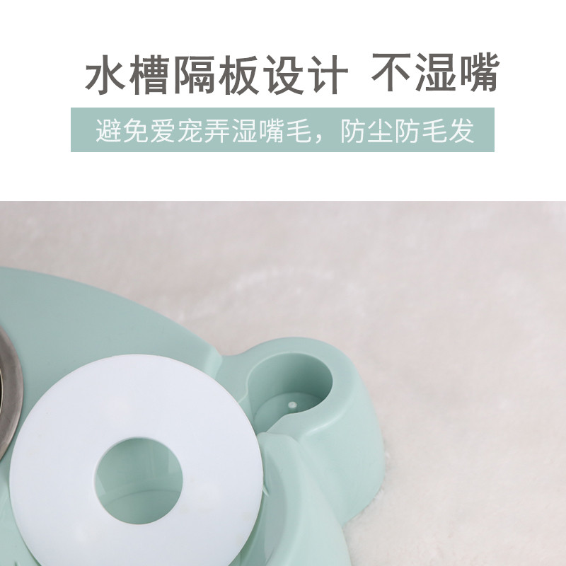 猫碗双碗自动饮水狗碗狗食盆狗盘不湿嘴宠物猫狗用品防打翻猫饭碗高清大图
