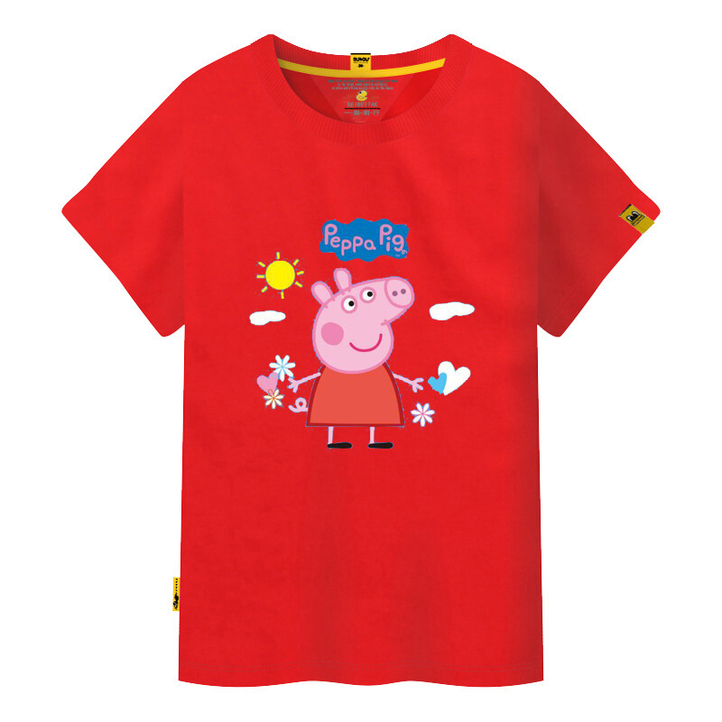小猪佩奇衣服女学生男体恤卡通乔治佩琪小猪佩奇短袖t恤