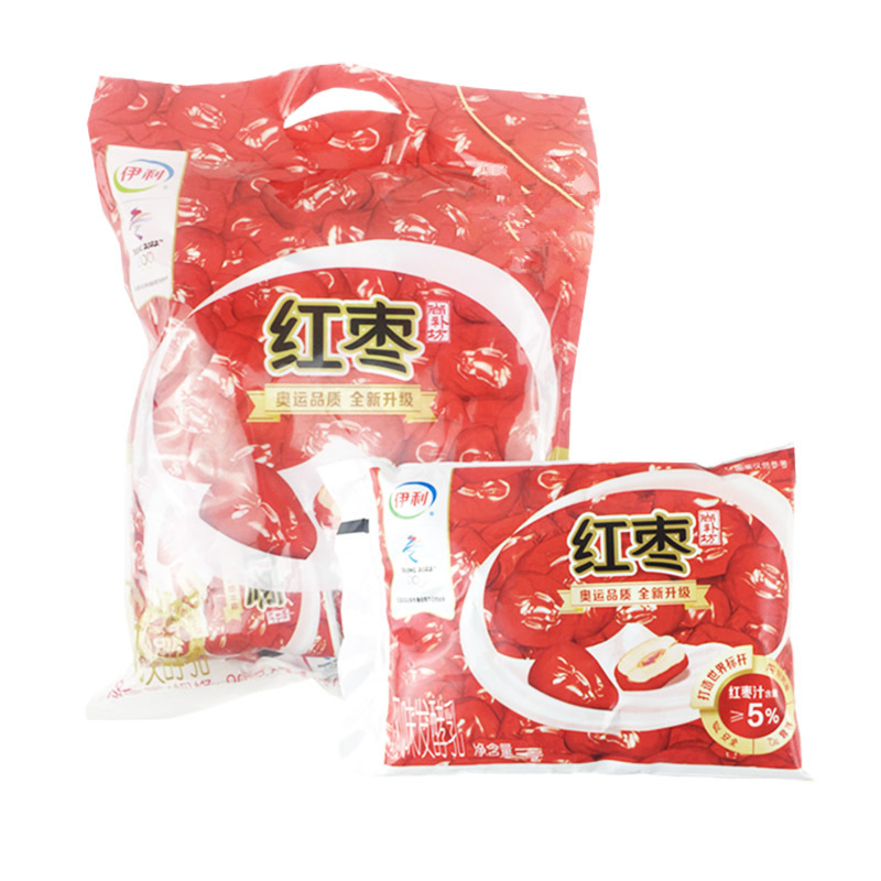 伊利红枣酸奶袋装发酵乳100g10袋红枣味酸奶早餐奶代餐酸牛奶乳品