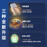 苏宁宜品创意飞机小吊扇宿舍学生寝室蚊帐风扇床上usb充电式迷你三叶大风力挂床卧室家用可爱卡通遥控带灯