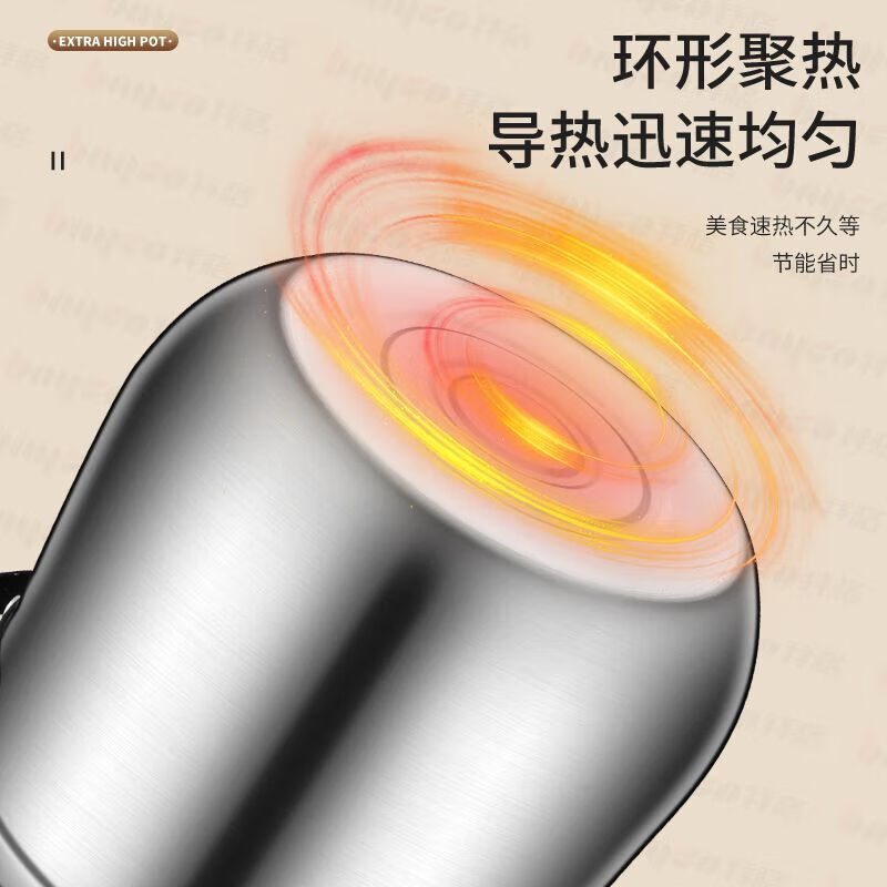 拜格(bayco)汤锅不锈钢食品级加厚煲小炖汤锅煮锅燃气炉电磁炉用高清大图