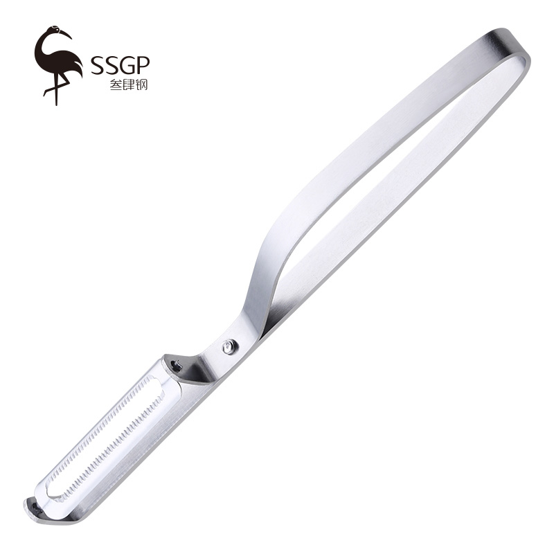 叁肆鋼SSGP不锈钢削皮刀430钢削皮刀土豆刮皮器厨房瓜果削皮刀刮刨厨房小工具 苏宁自营