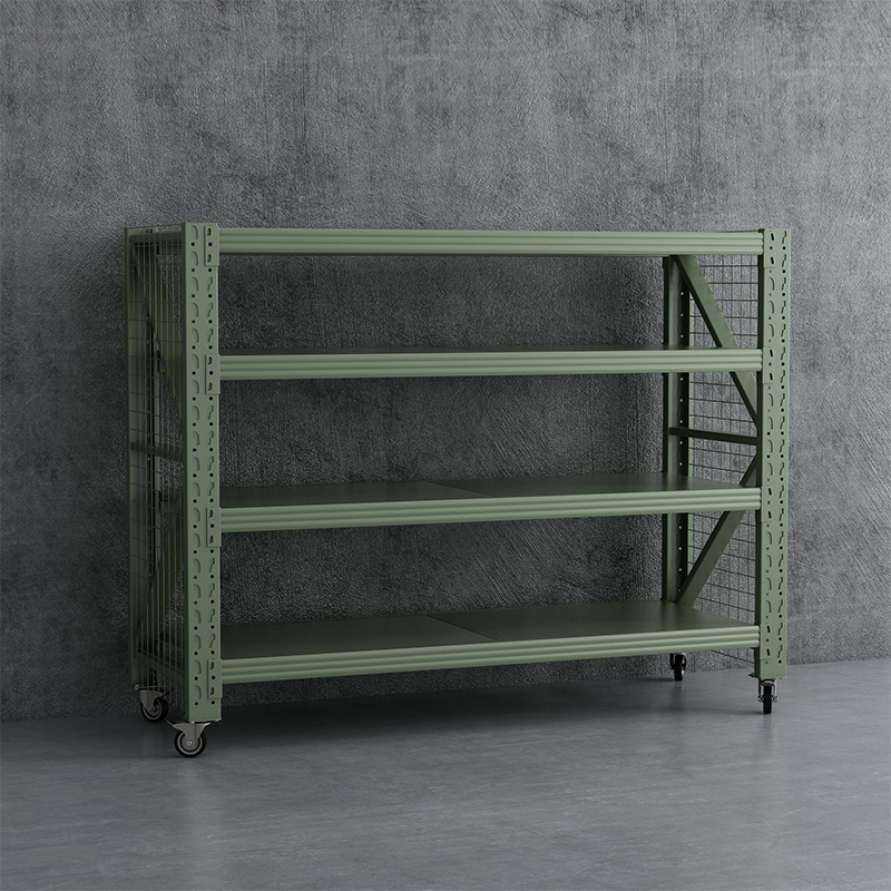 臻远 ZYJJ-HJ-085 可移动货架库房置物架带轮重型货架四层后背无网2000*700*1600mm/500kg