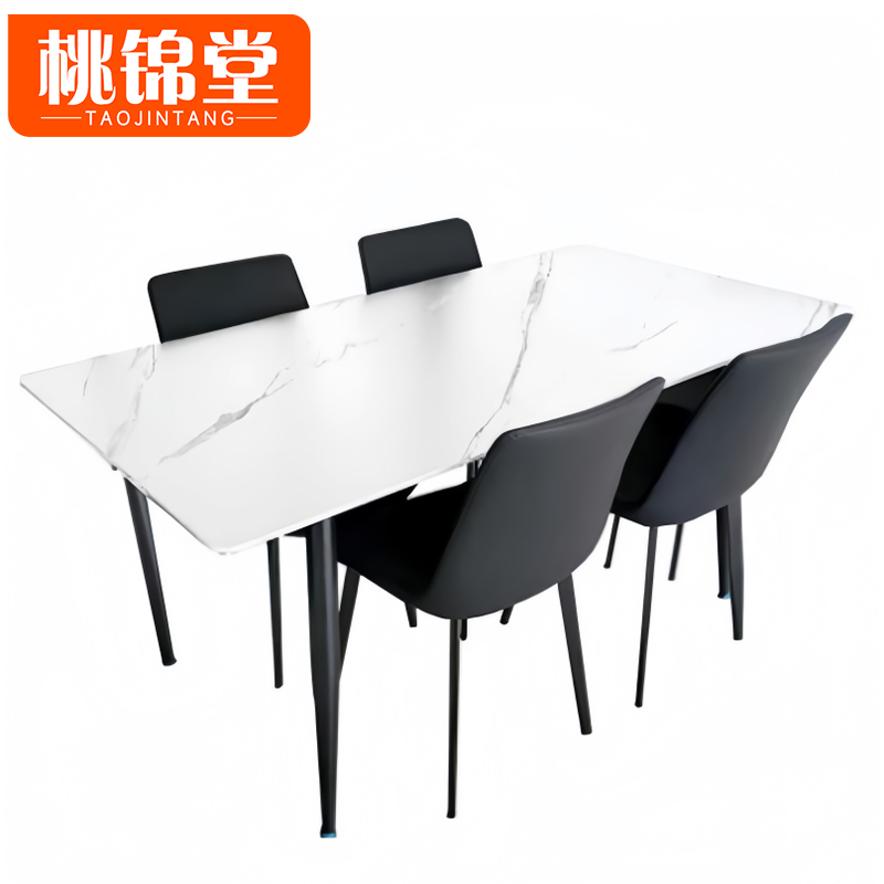 桃锦堂餐桌椅一桌四椅套高清大图