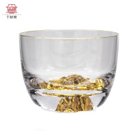 个杯堂 水晶金山品茗杯 水晶玻璃杯小茶杯