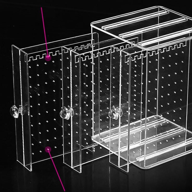 亚克力耳环盒子透明耳钉首饰塑料整理收纳盒防尘挂饰品展示架收纳层架