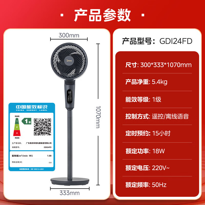 美的循环扇GDI24FD高清大图
