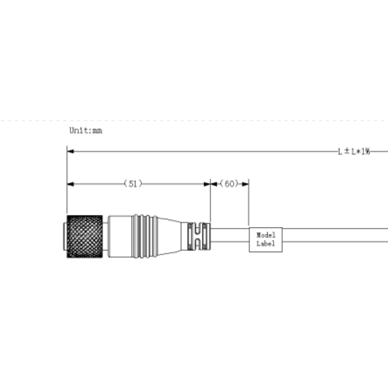 华睿科技 配套SS5000传感器IO电源线黑色15M CABIO-M12A12F-DCXX-15D 货期2周高清大图