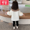 可莉允女童加绒棉服外套秋冬季2022新款儿童棉袄女宝宝洋气冬装加厚棉衣