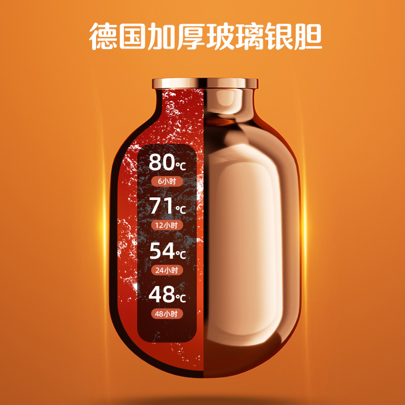 梦创2L保温水壶家用保温壶大容量暖水壶办公室玻璃内胆保温热水壶