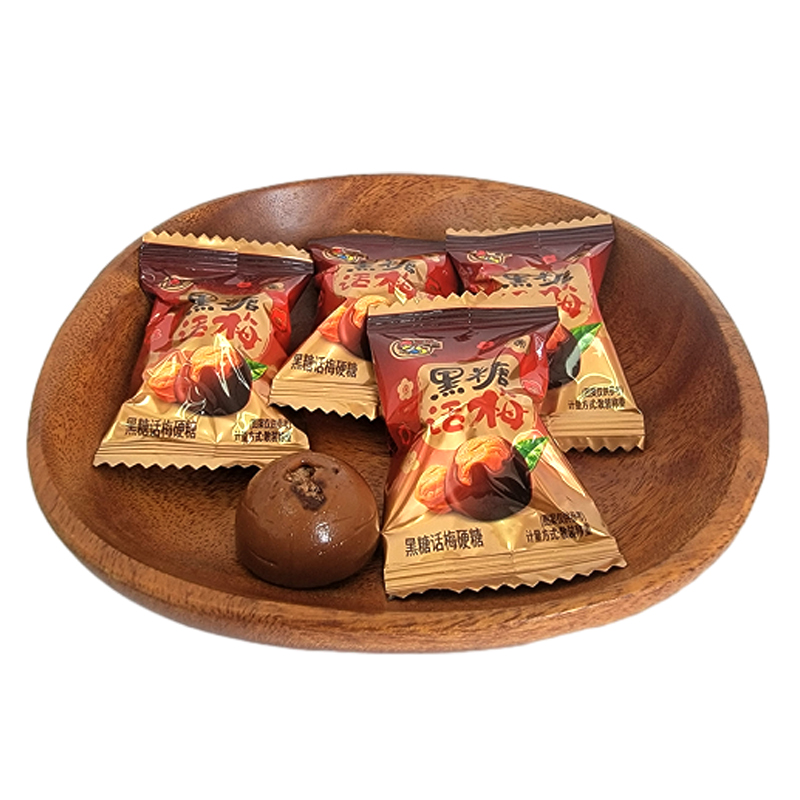 喔喔黑糖话梅硬糖散装250g婚庆结婚喜糖年货午后休闲零食品高清大图