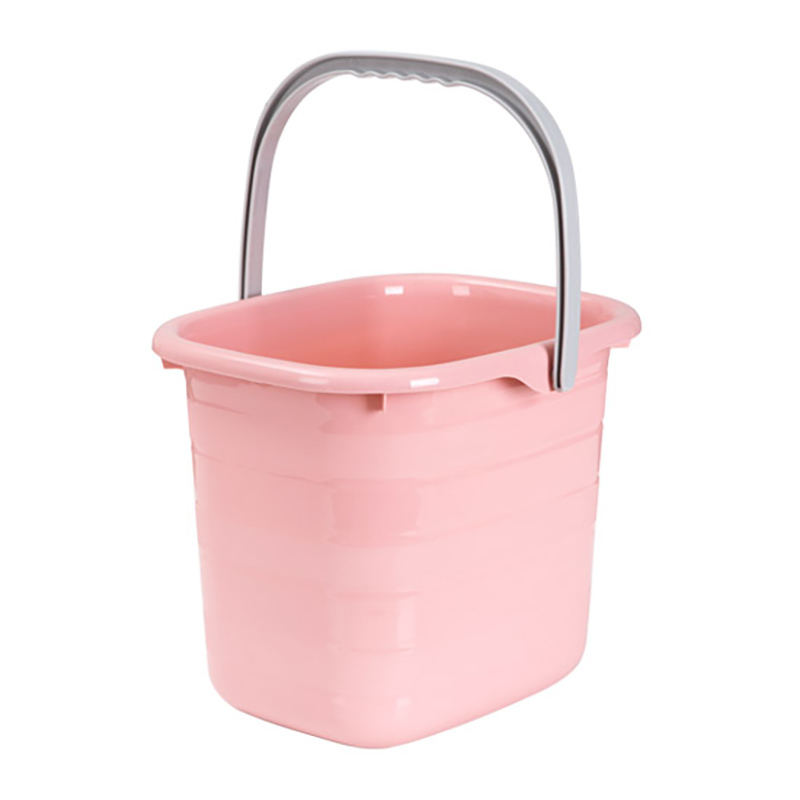 粉色【11L】 塑料加厚储水桶长方形手提大号家用拖把泡脚桶塑料桶小方桶洗衣桶
