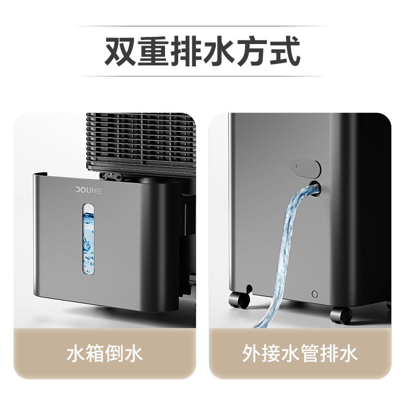 斗禾DOUHE强力除湿机大空间适用60㎡以上微电脑控制16L日除湿水位显示轻巧设计高清大图