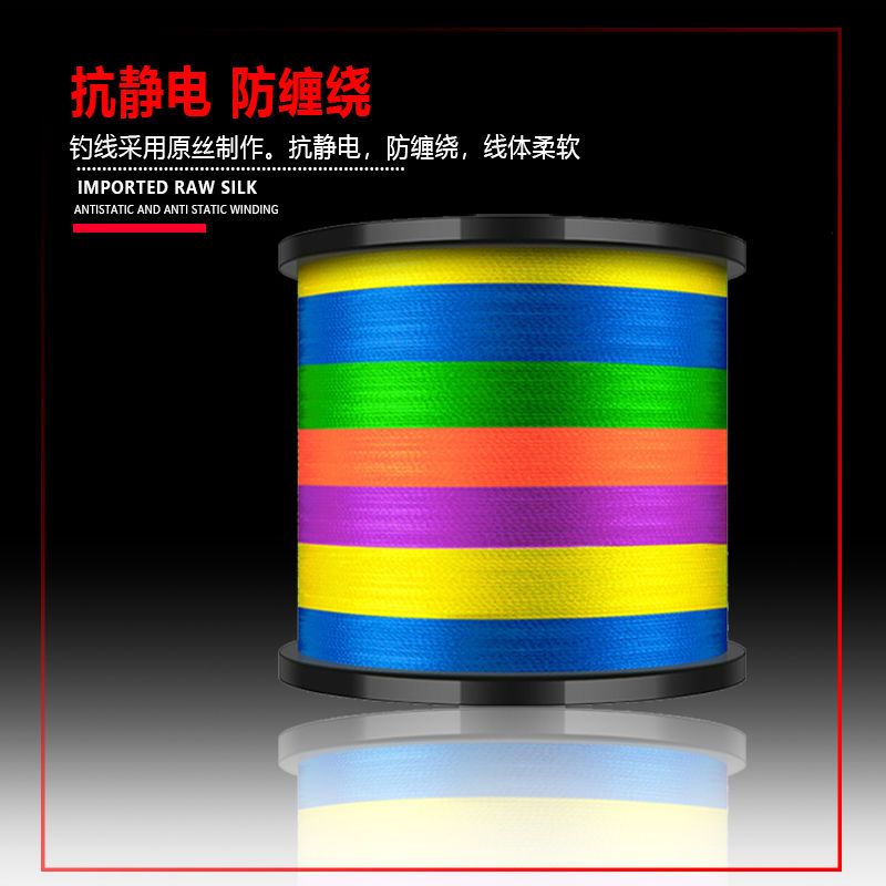 大力马鱼线1000米8编主线子线pe线路亚灰色一米一色防咬编织渔线 100米四编灰色 10号(最粗)
