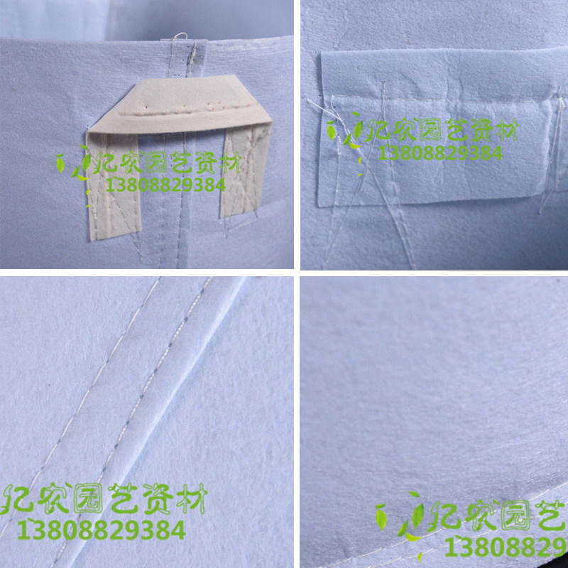 美植袋种植袋加厚植树袋无纺布加厚-白色35*30加固两手提(10个)高清大图