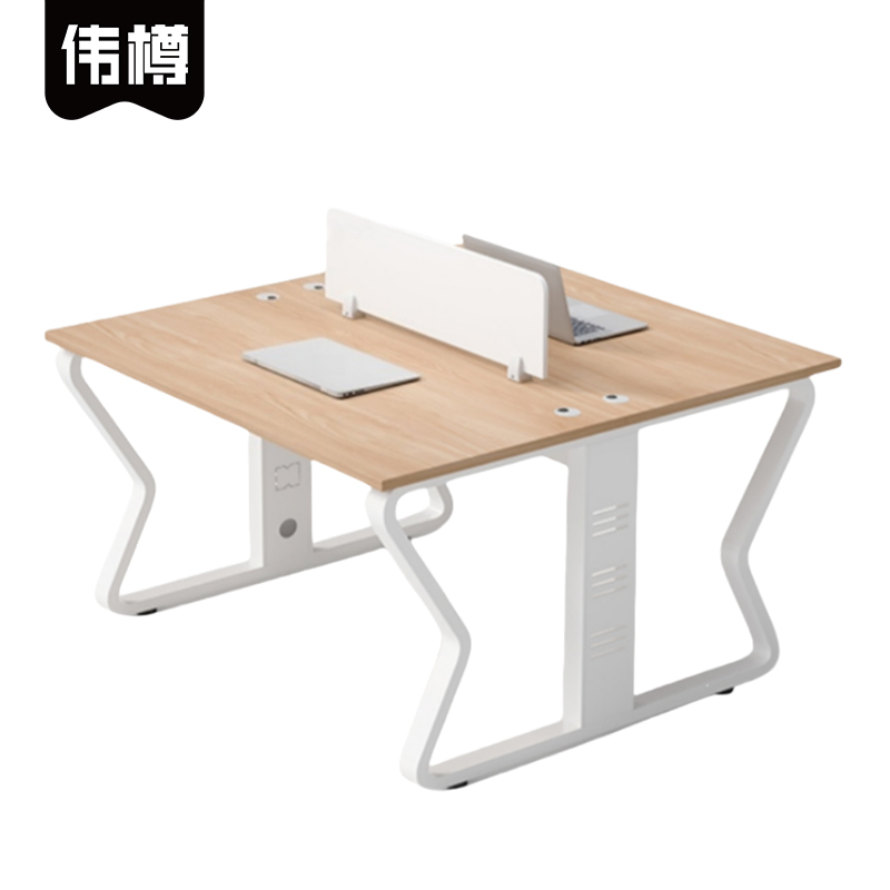 伟樽办公桌双人位100*120*75cm张高清大图