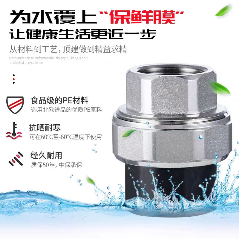 盛京联硕 PE内螺纹活接 PE75(2.5寸)(承压1.6Mpa)个高清大图