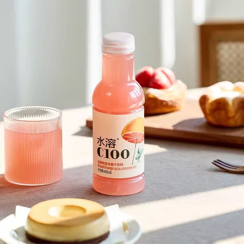 农夫山泉 水溶 C100 445ml*5瓶 血橙味图片