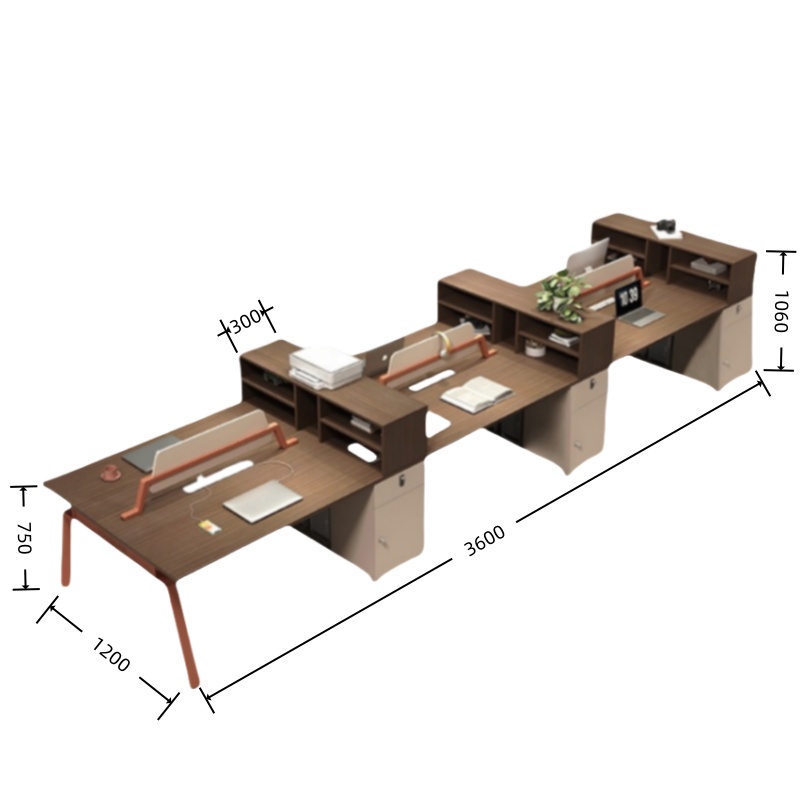 烁恒办公桌3.6米 张高清大图