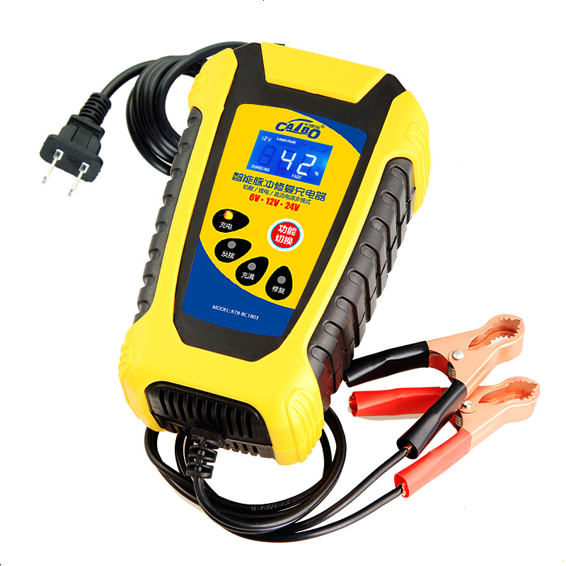 [补贴10%]汽车电瓶充电器6V12V24V修复蓄电池摩托车货车玩具车全智能通用机高清大图