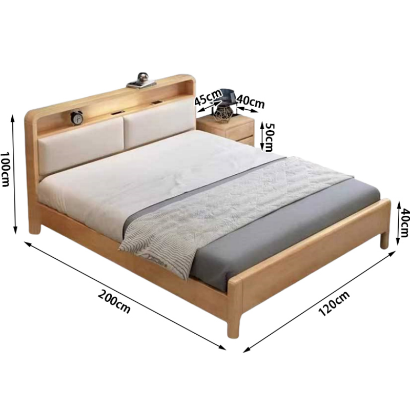 豫龙都 床含床垫含床头柜 1.2m 套高清大图