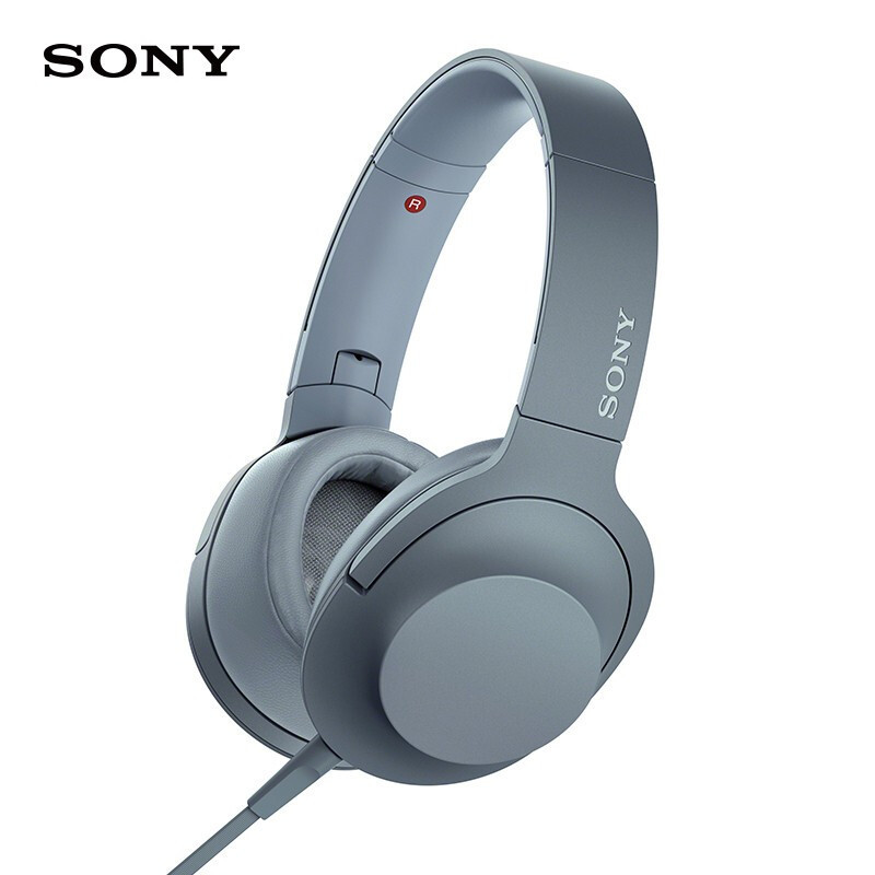 【二手99新】Sony/索尼头戴式蓝牙耳机音乐无线重低音降噪耳麦 【配件齐全】MDR-H600A-蓝-有线
