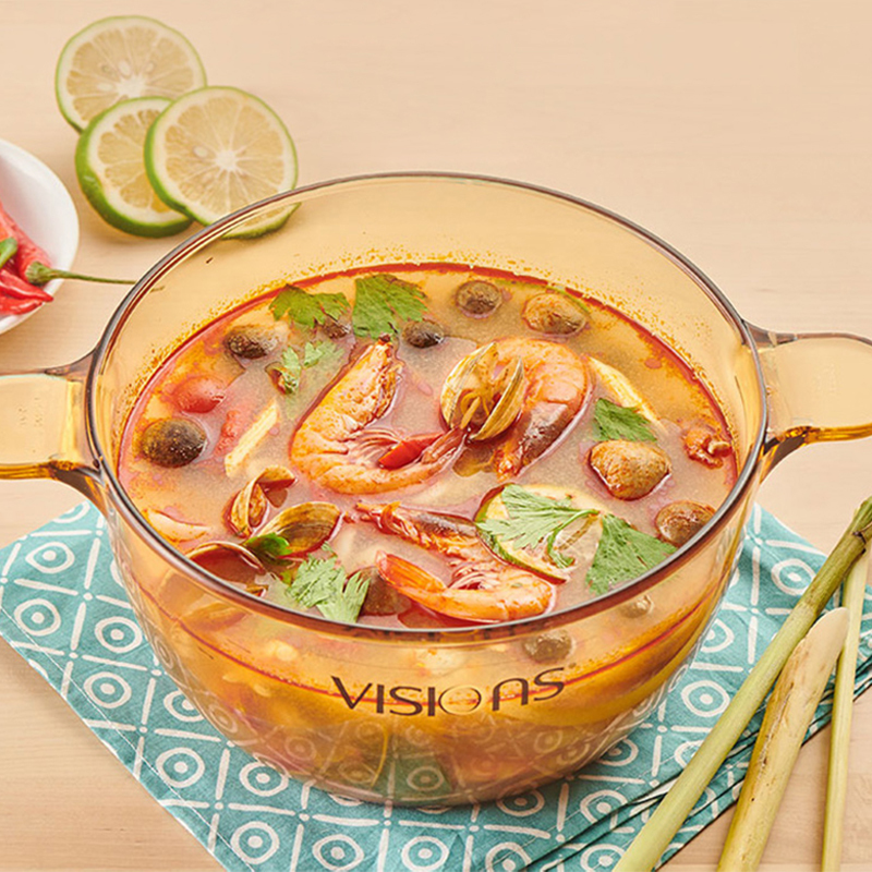 康宁VISIONS 晶彩系列 透明锅1.5L黄盒高清大图