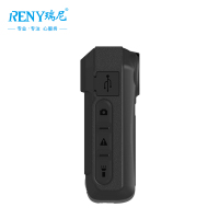瑞尼RN-A2高清现场执法仪128G工作执法记录仪红外夜视 防水小巧轻薄便携对讲机记录仪 酒店管理保险现场记录执法仪黑色