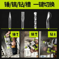 德国芝浦电锤电镐电钻家用多功能电捶三用大功率重型冲击钻混凝土-【3880W】工程款-出厂标配（高精度电机不烧机）