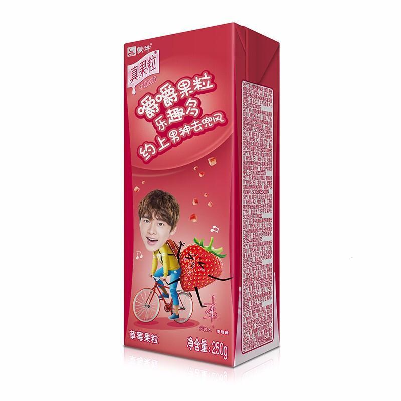 蒙牛真果粒莓味牛奶饮品250ml12礼盒装