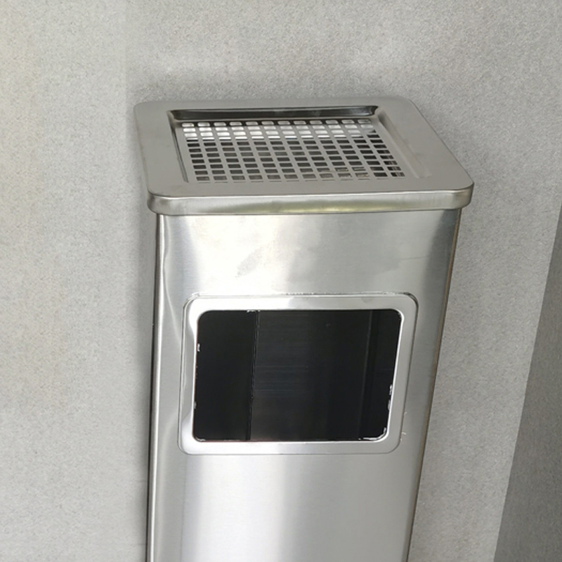 苏悦丰不锈钢圆形大号商用垃圾桶立式烟灰桶电梯口高档户外方型不锈钢
