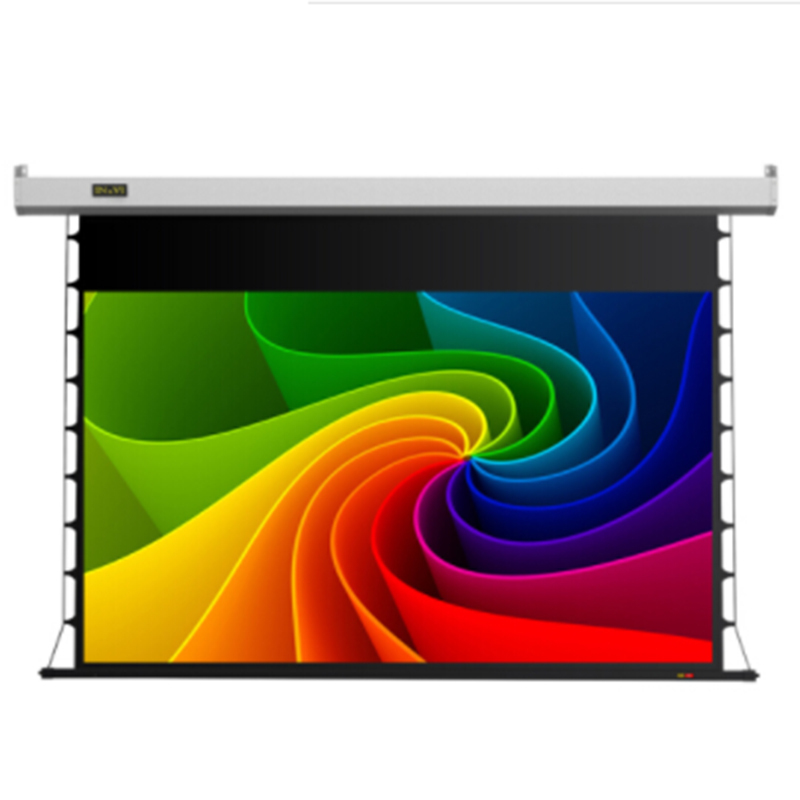 抗光幕布110英寸1610电动拉线投影仪幕布家用办公投影布遥控投影幕