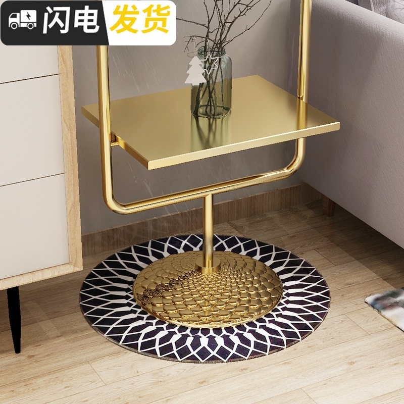 三维工匠北欧时尚圆形地毯衣帽架卧室房间吊篮园毯家用书房电脑椅转椅地垫高清大图
