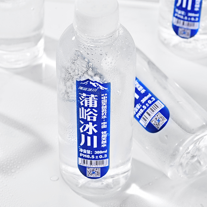 蒲峪冰川苏打水 饮用天然 活水源388ml*12瓶
