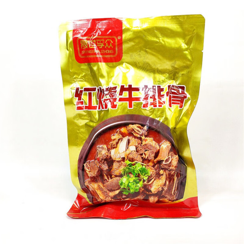 晟世孚众山东潍坊晟世孚众红烧牛肉固形物≥40%红烧牛排骨筋 红烧牛排骨 *1袋 700g