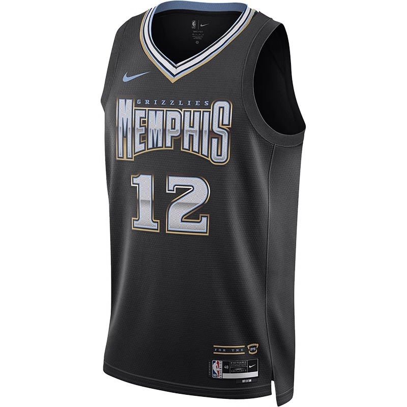耐克孟菲斯灰熊队DRI-FIT NBA男子球衣速干无袖T恤背心DO9598-010