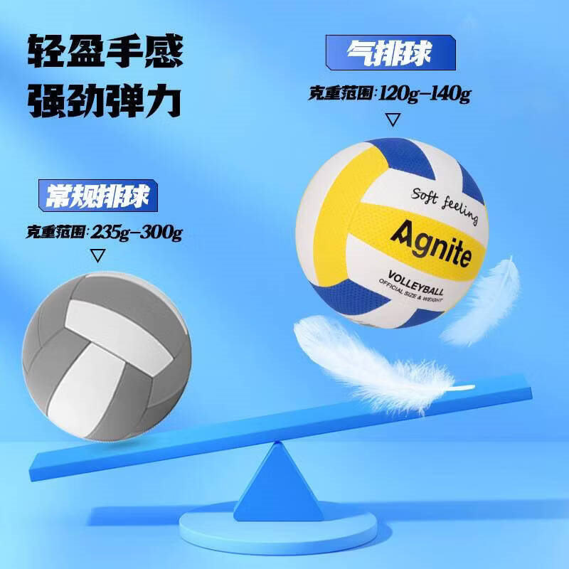 得力安格耐特FD302_7号EVA机缝气排球训练排球耐磨弹力好中考体育 7号 FD302_EVA机缝气排球(黄+白+蓝)高清大图