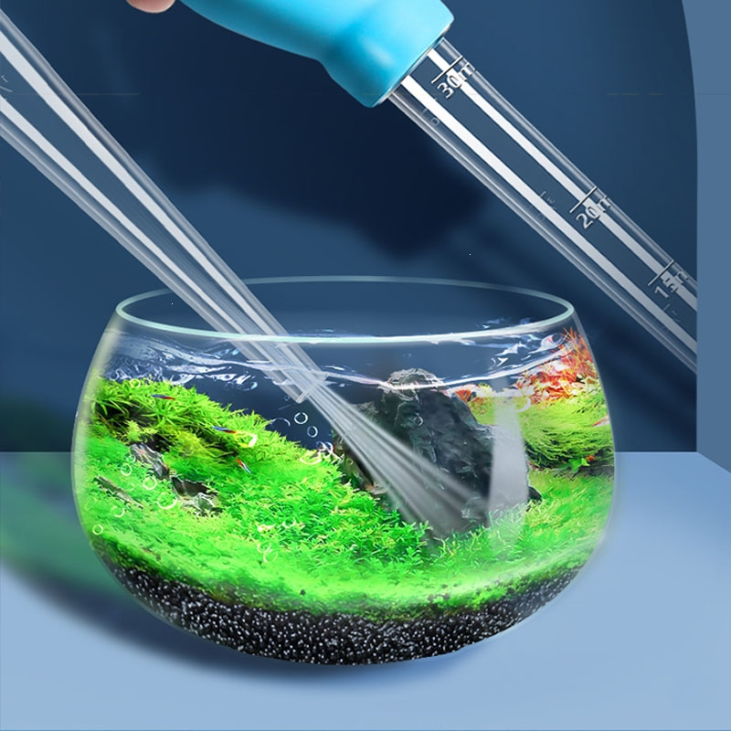 米妮鱼缸吸便器换水器小型抽水管换水器吸粪水器清理清洗用品