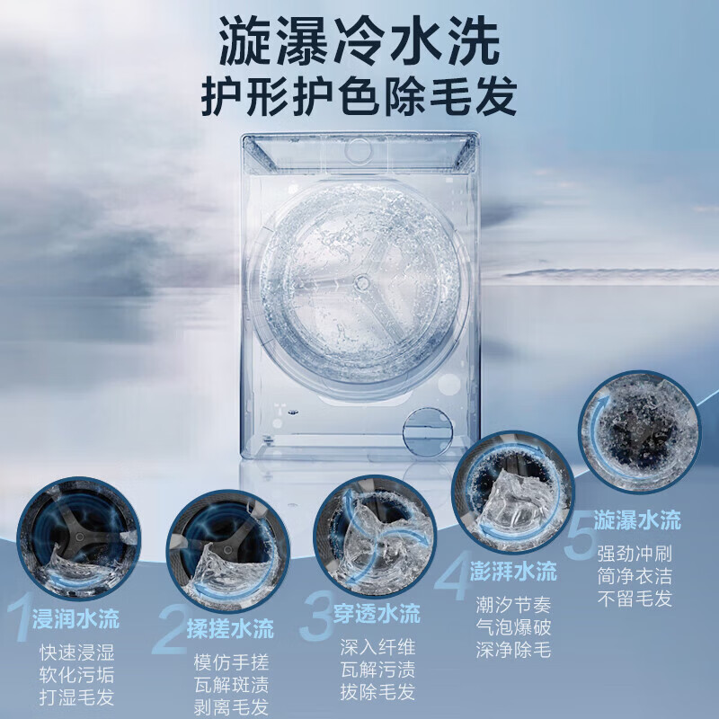 小天鹅(LittleSwan)TG100S83PRO滚筒洗衣机全自动家用[小乌梅2.0 ]超薄全嵌