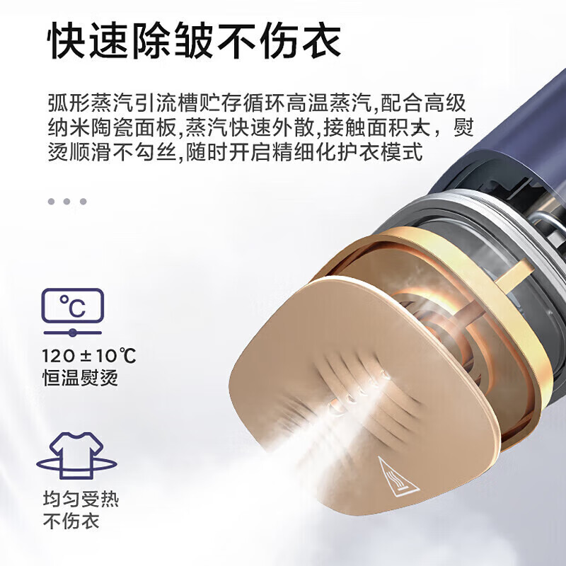美的手持挂烫机家用电熨斗熨烫机大蒸汽电熨斗便携式小型熨烫机团购礼品暴风蒸汽 YBJ21T1高清大图