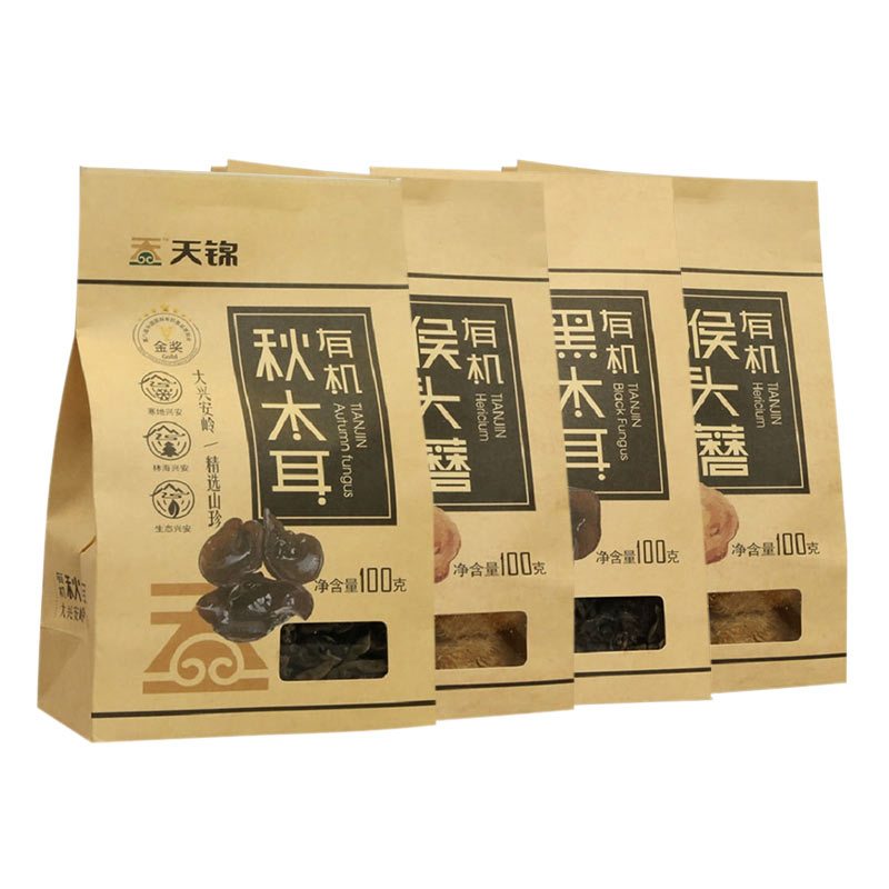 天锦 有机干货礼盒 100g*4 有机秋木耳袋装100g 有机黑木耳100g 有机元蘑100g 有机猴头100g