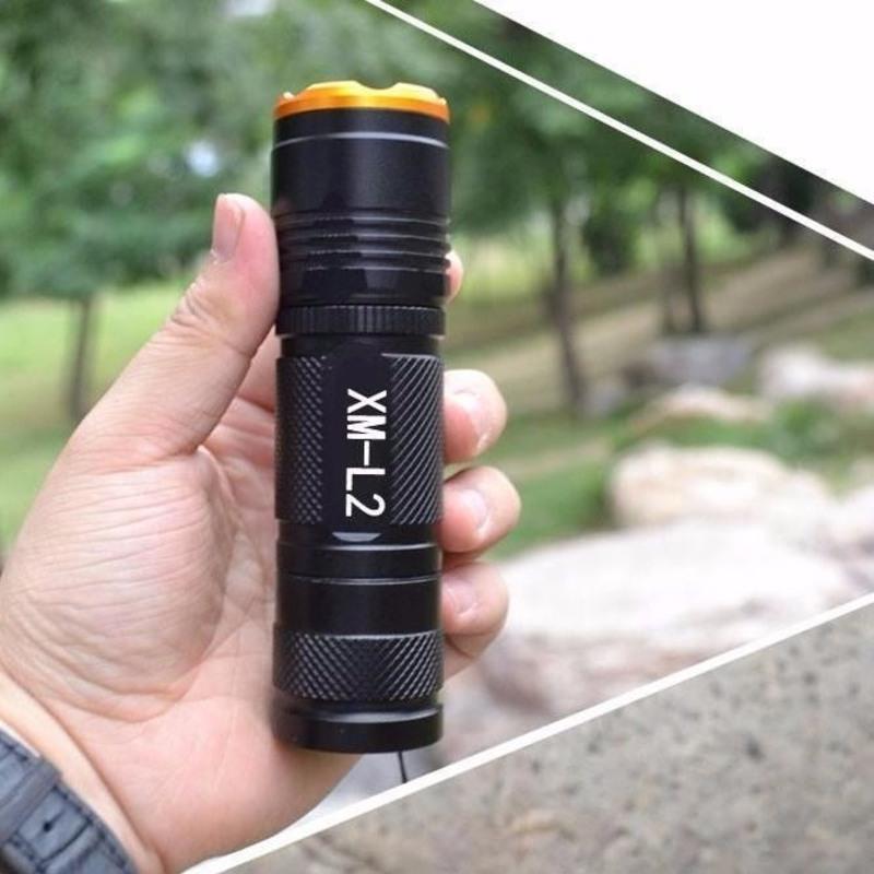 l2电筒不含电池充电器26650手电筒强光l2迷你变焦充电军户外骑行led