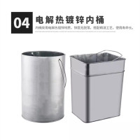 迅迈 圆形黑色 不锈钢酒店宾馆大堂垃圾桶灭烟桶带烟灰缸吸烟桶电梯口走廊立式桶