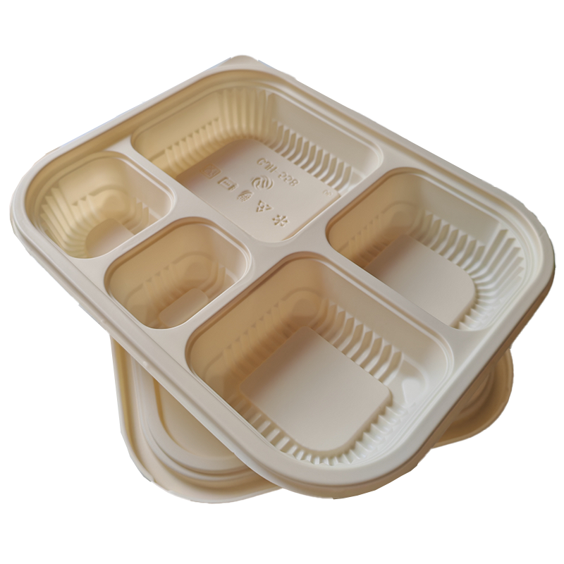 鑫扬赢 可降解五格餐盒1200ml YY-5G03 200套/件高清大图