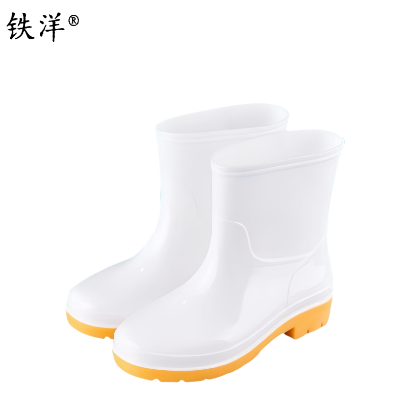 铁洋 白色低筒防水雨靴 TY-YX006 双高清大图