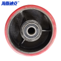 海斯迪克 工业重型聚氨酯脚轮 HKZL-17 红色 6寸 单配 1个