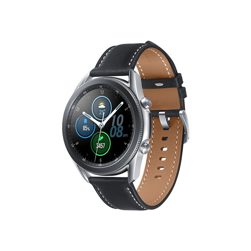 三星Galaxy Watch3 BT版 蓝牙电话智能手表 血氧检测+天气表盘+压力检测+移动支付 45mm 冷山灰