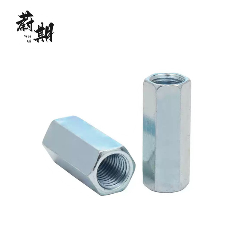 蔚期 ANSI蓝白锌六角连接螺母 M12*19*60 个高清大图